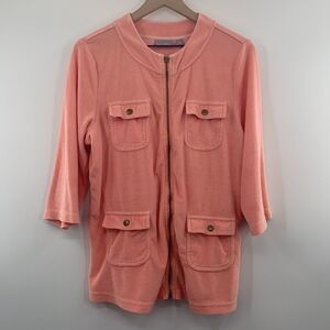 3For$20 Sports Savvy Peach Zip up Jacket s:M